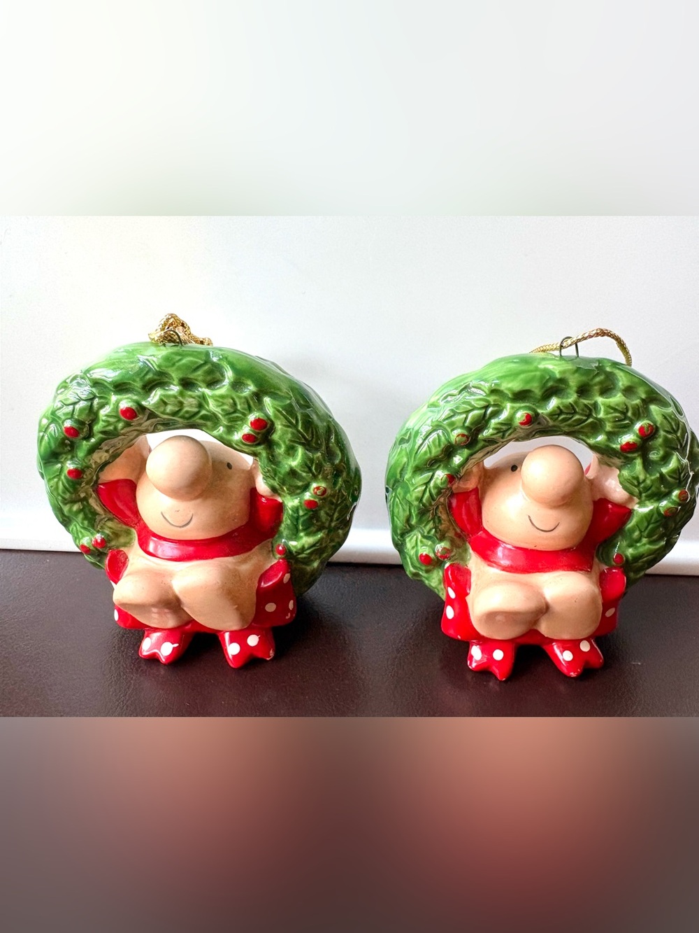 1982 Ziggy American Greetings ceramic ornaments Set of 2